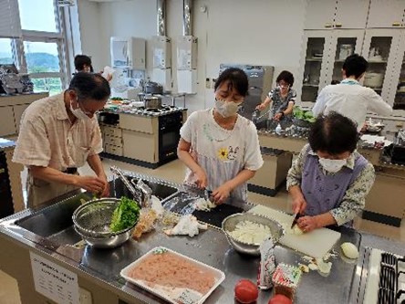 たまねぎつくね焼きの調理写真